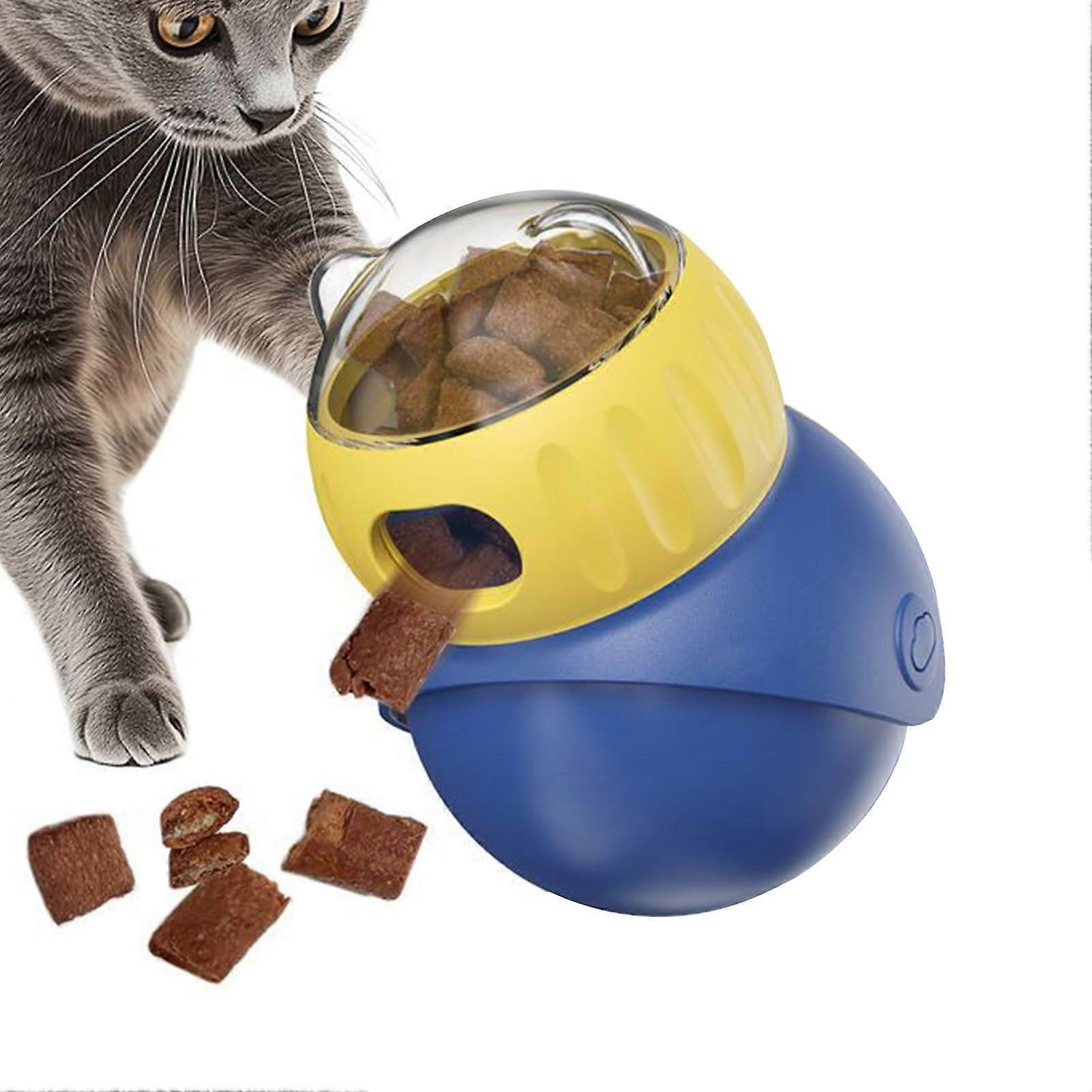 Cat  Dispenser Toy with MultiAperture Release, Slow Feeder Ball for Interactive Cat Training and Play