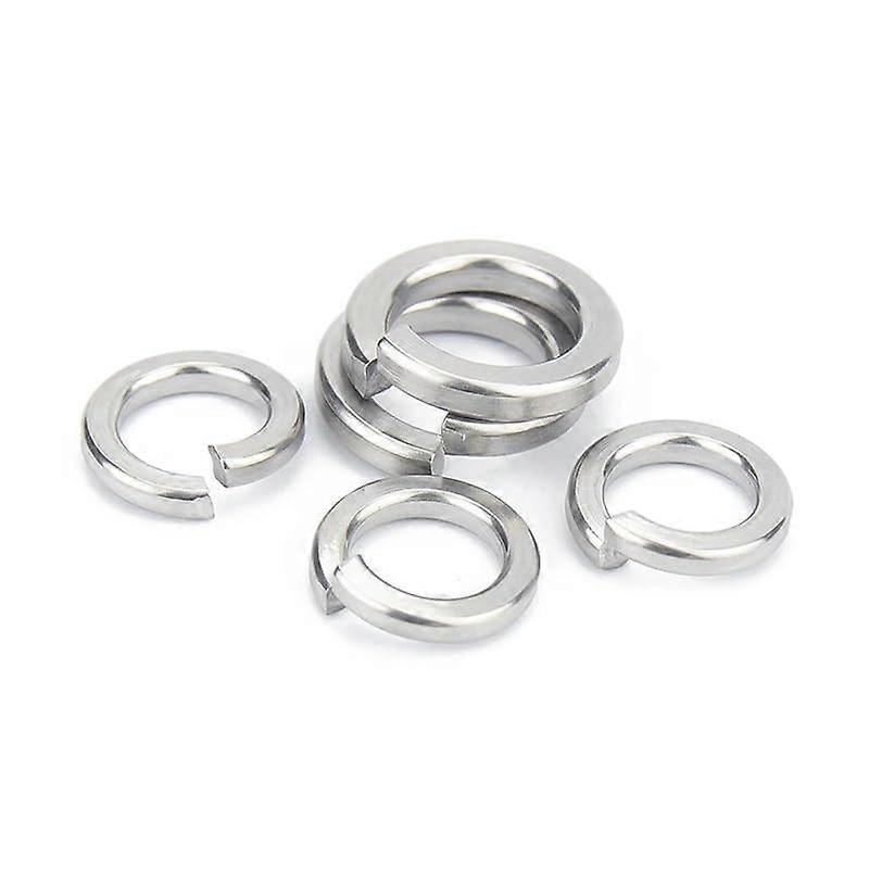 50pcs M8 304 Stainless Steel Spring Split Lock Washers GB93 A2 Corrosion Resistant