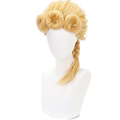 Heat Resistant Golden Braided Cosplay Wig with Wig Cap