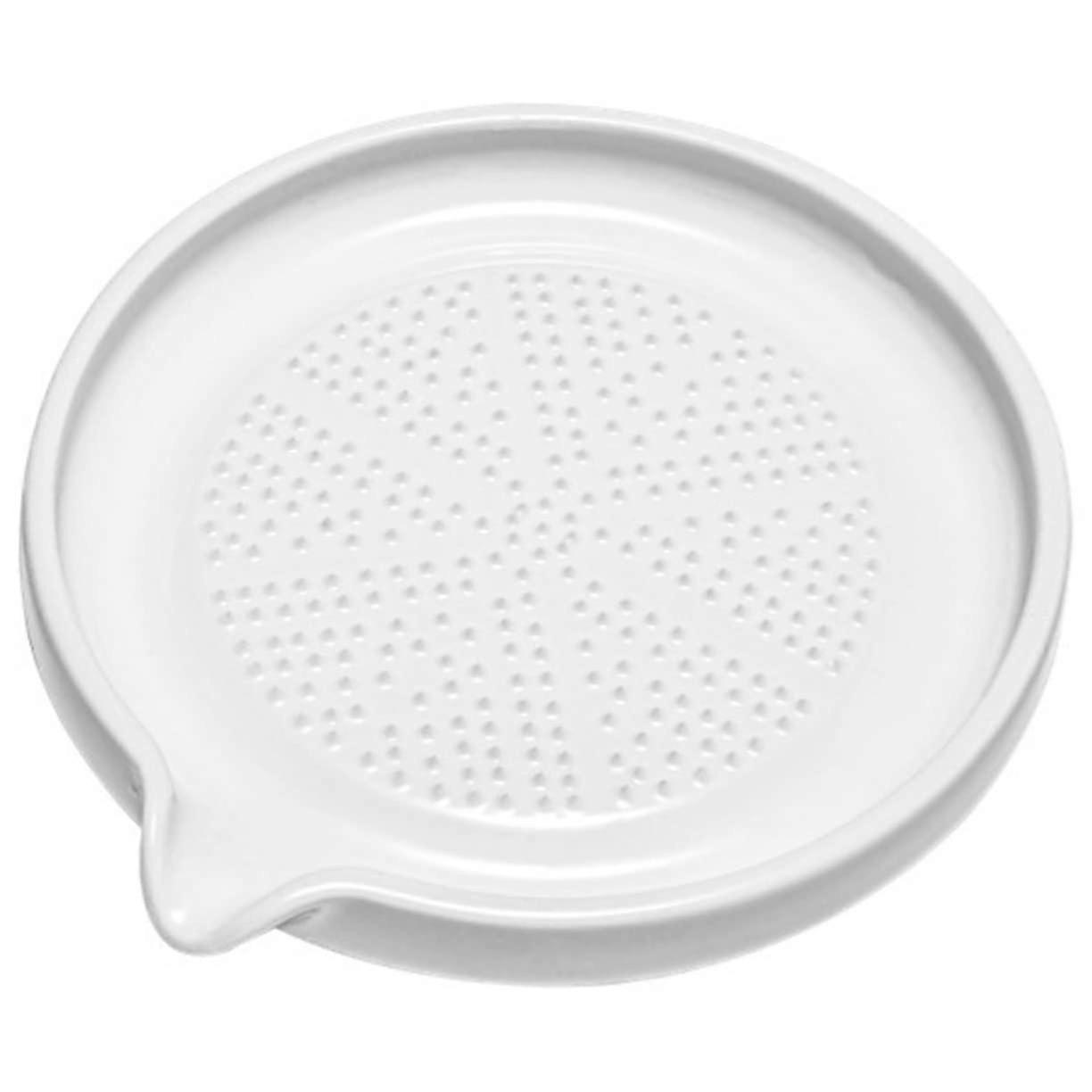 Garlic Crusher Ceramic Grating Plate for Garlic and Ginger, Easy Clean, MultiUse Kitchen Tool
