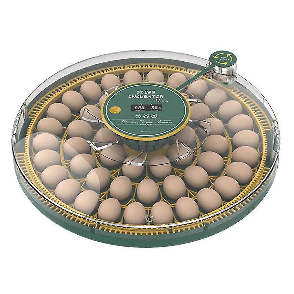 52 Egg Automatic Incubator with Auto Turning, Humidity and Temp Control, 360° View for Poultry