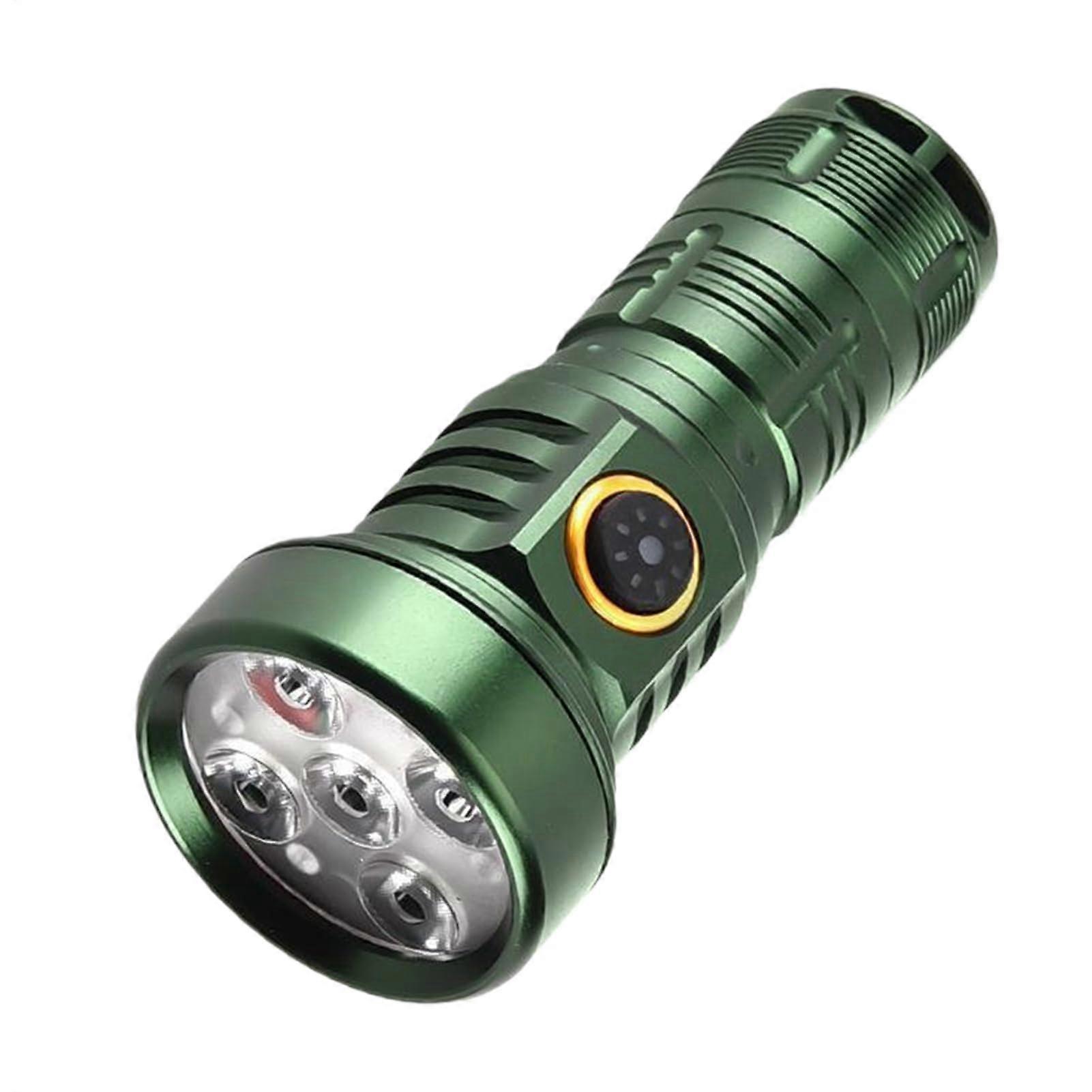 Rechargeable Keychain Flashlight IP68 Waterproof Mini LED Torch with 5 Modes for Camping