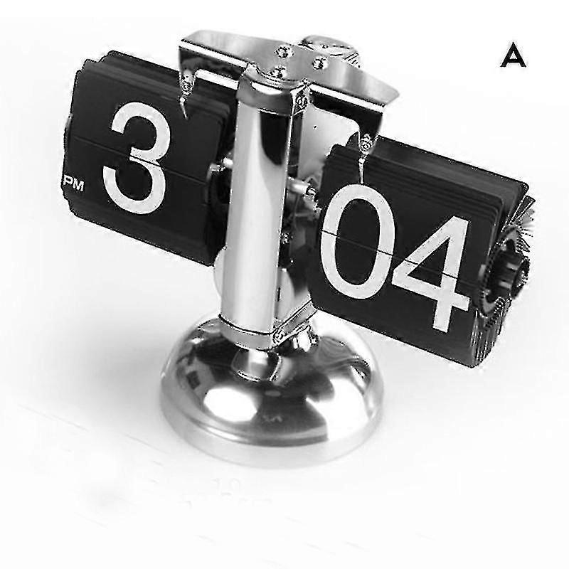 Office Flip Digital Clock Mechanical Automatically Flip Down Page Table Clock Creative Vintage Home