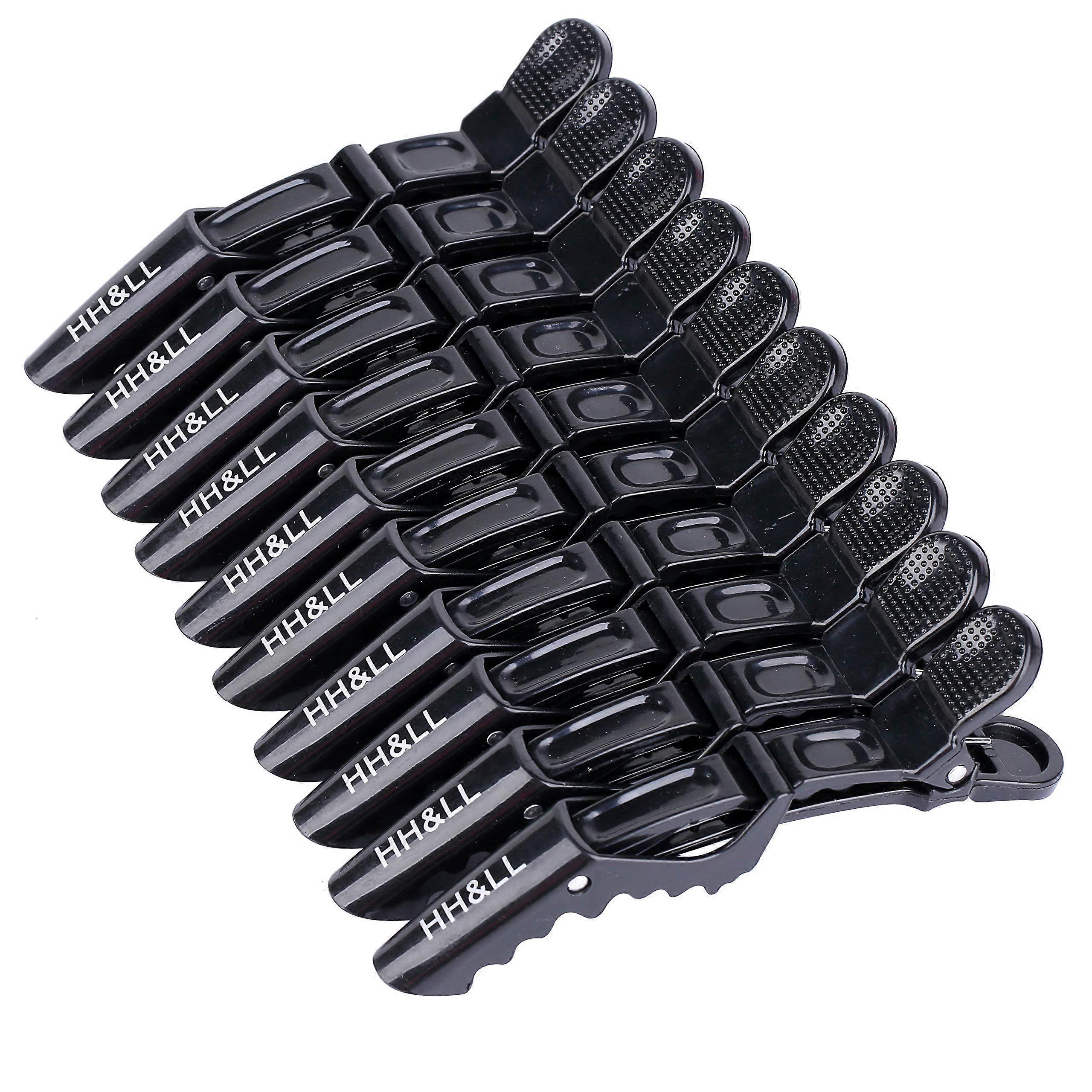 Hair Styling Clips 10 Pack Wide Teeth Double Hinged SlipResistant Sectioning Alligator Clips