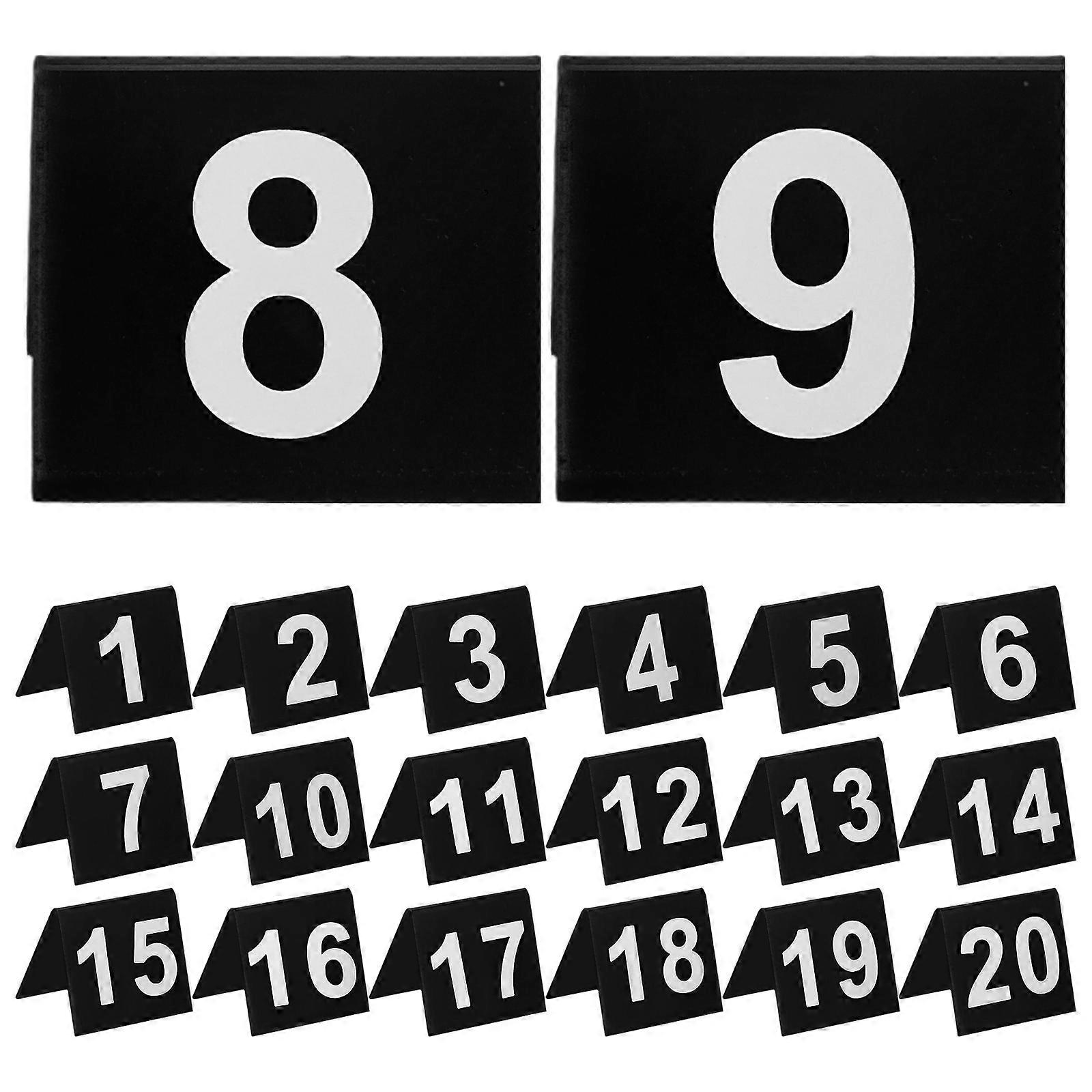 Acrylic Table Number Cards Double Sided for Wedding 20Pcs Set