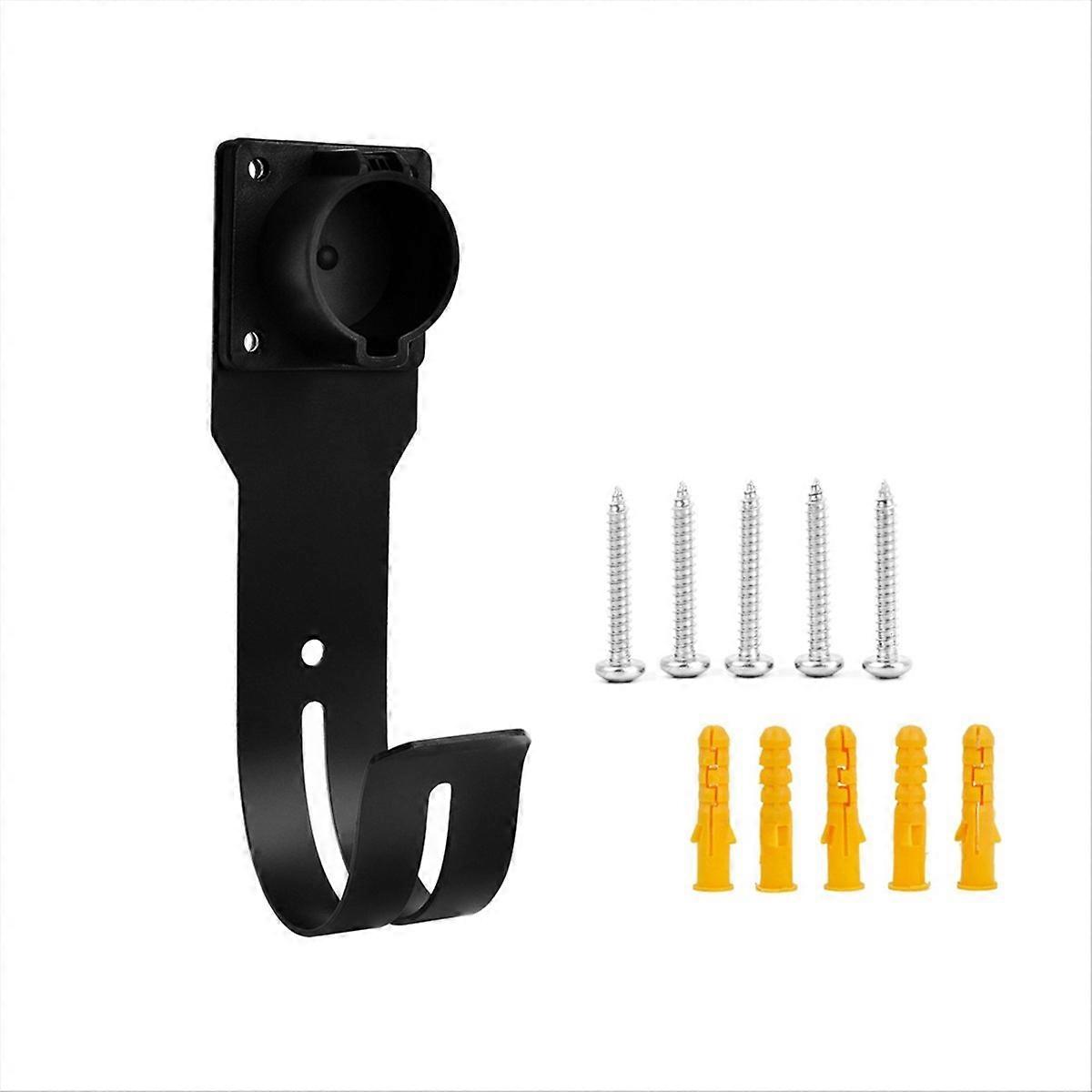 EV Charger Holder J1772 Nozzle Dock and J-Hook Combination Wall Mount