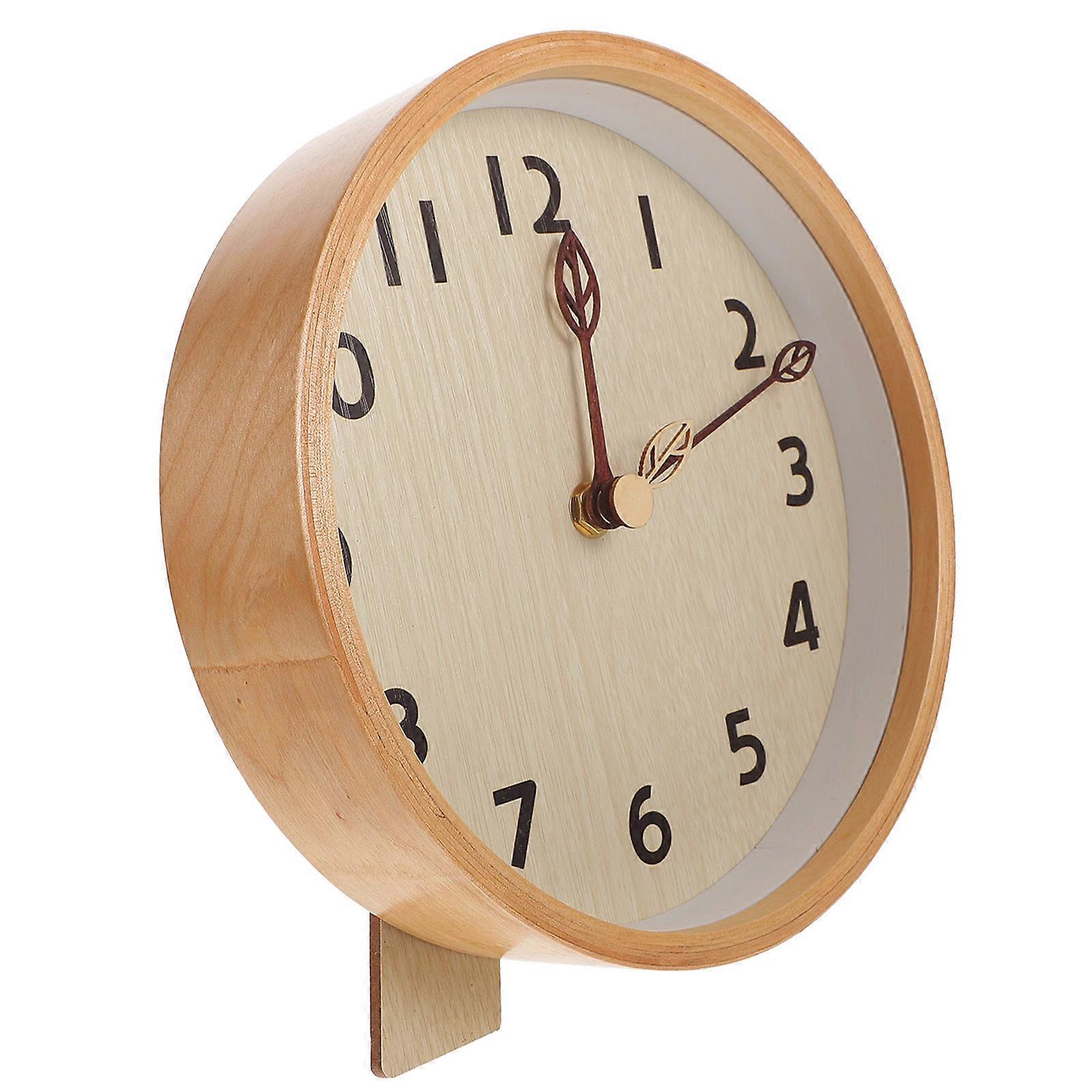 Original Wooden Table Clock for Silent Use 1Set Desktop Decor