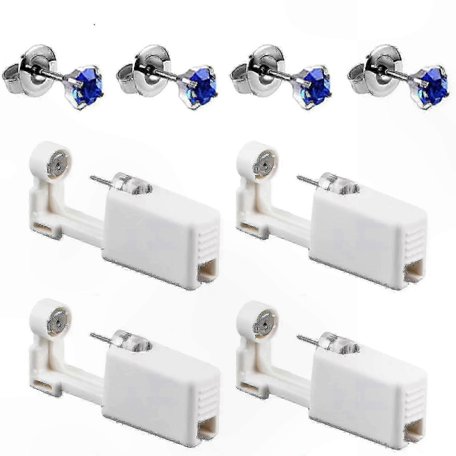 Safe Self-Piercing Kit with 4 Earring Studs for Disposable Use