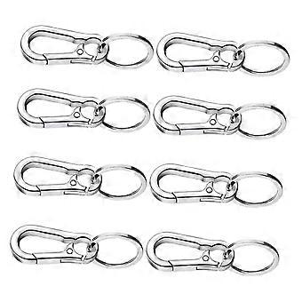 8pcs Metal Carabiner Keychain Clips for Keys Secure Key Organization Quick Clip Outdoor Use