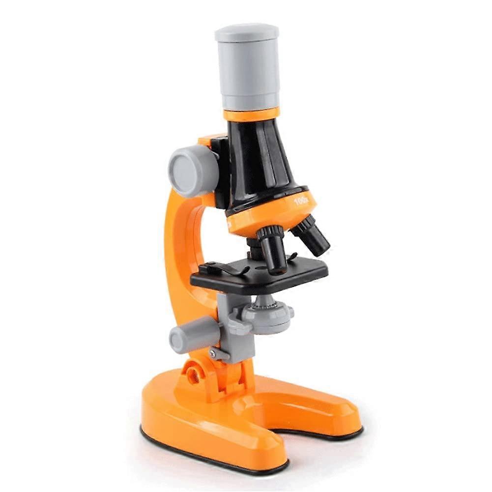 Educational Microscope 1200X with LED Light and Adjustable Focus for Students Home Lab Orange