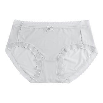 Rbaofujie Naadloze Damesonderbroeken Comfort Ice Silk Ondergoed Multipack Middelhoge Taille snit Onzichtbare Slipjes Grijs M Damesonderbroeken