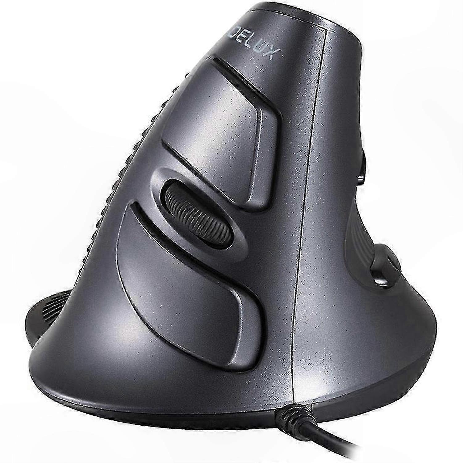 Ergonomic Vertical 6-Button Wired Mouse, 1.5m Cable Length for Comfortable Handheld Use