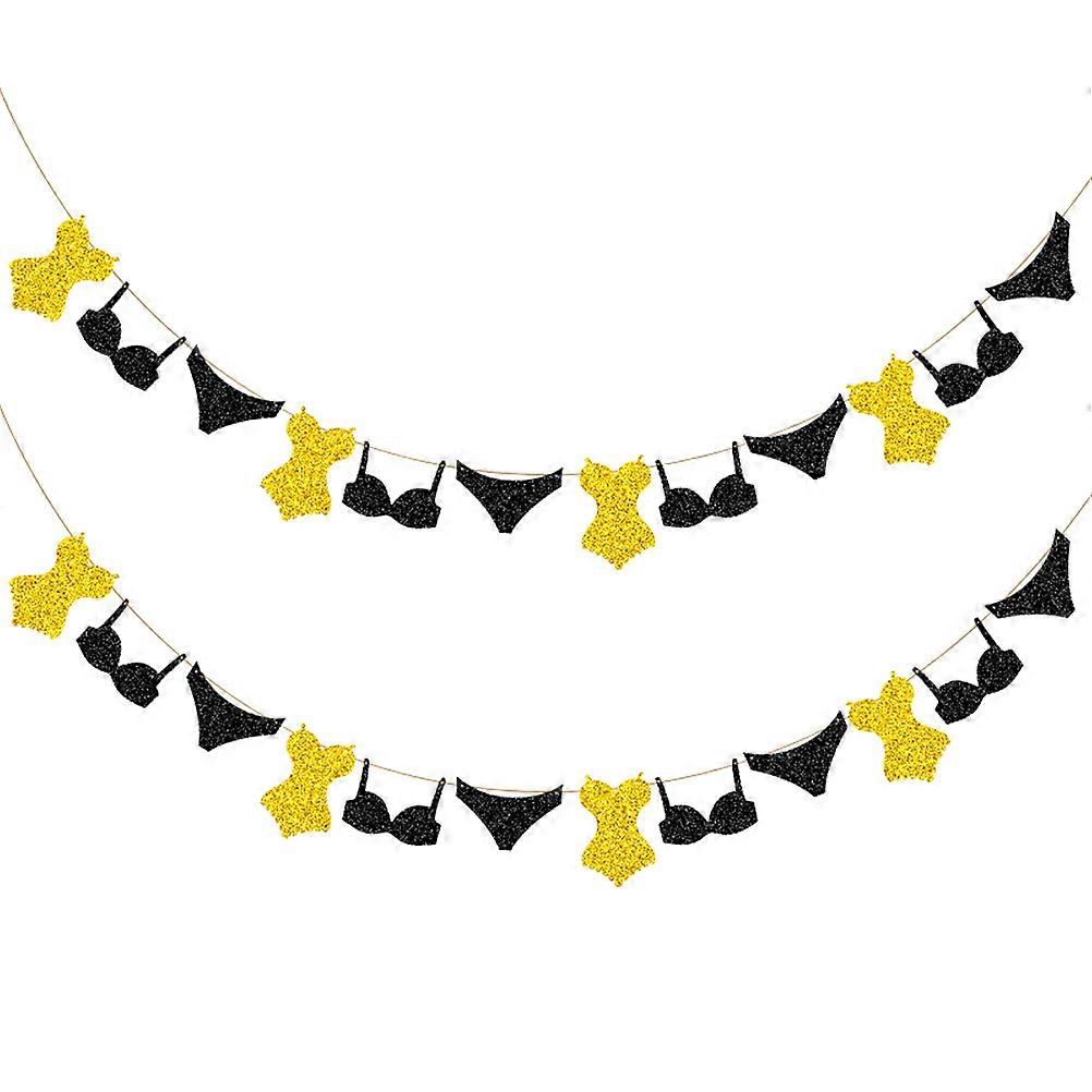 Party Banner Bikini Hanging Decor Creative Pull Flag 2Pcs Set