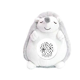 Kids Plush Animal Toy with Star Moon Projector Light Soothing Music Cartoon Owl Hedgehog Comfort New Arrival