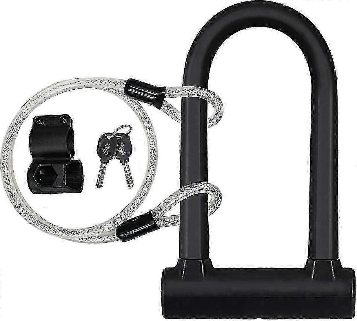 Flexible Cable Bicycle Lock With Convenient Mounting Bracket