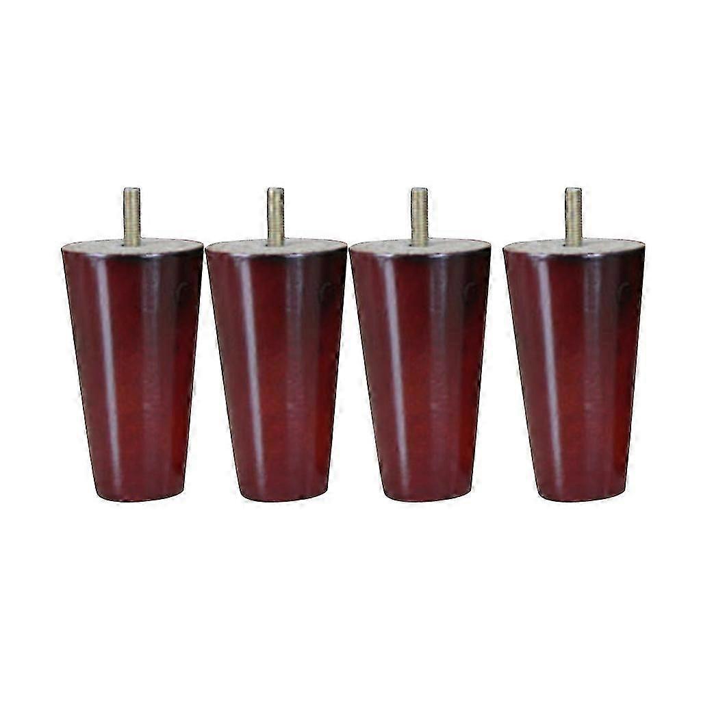 4Pcs Eucalyptus Solid Wood Cone Sofa Legs 4x6x10cm