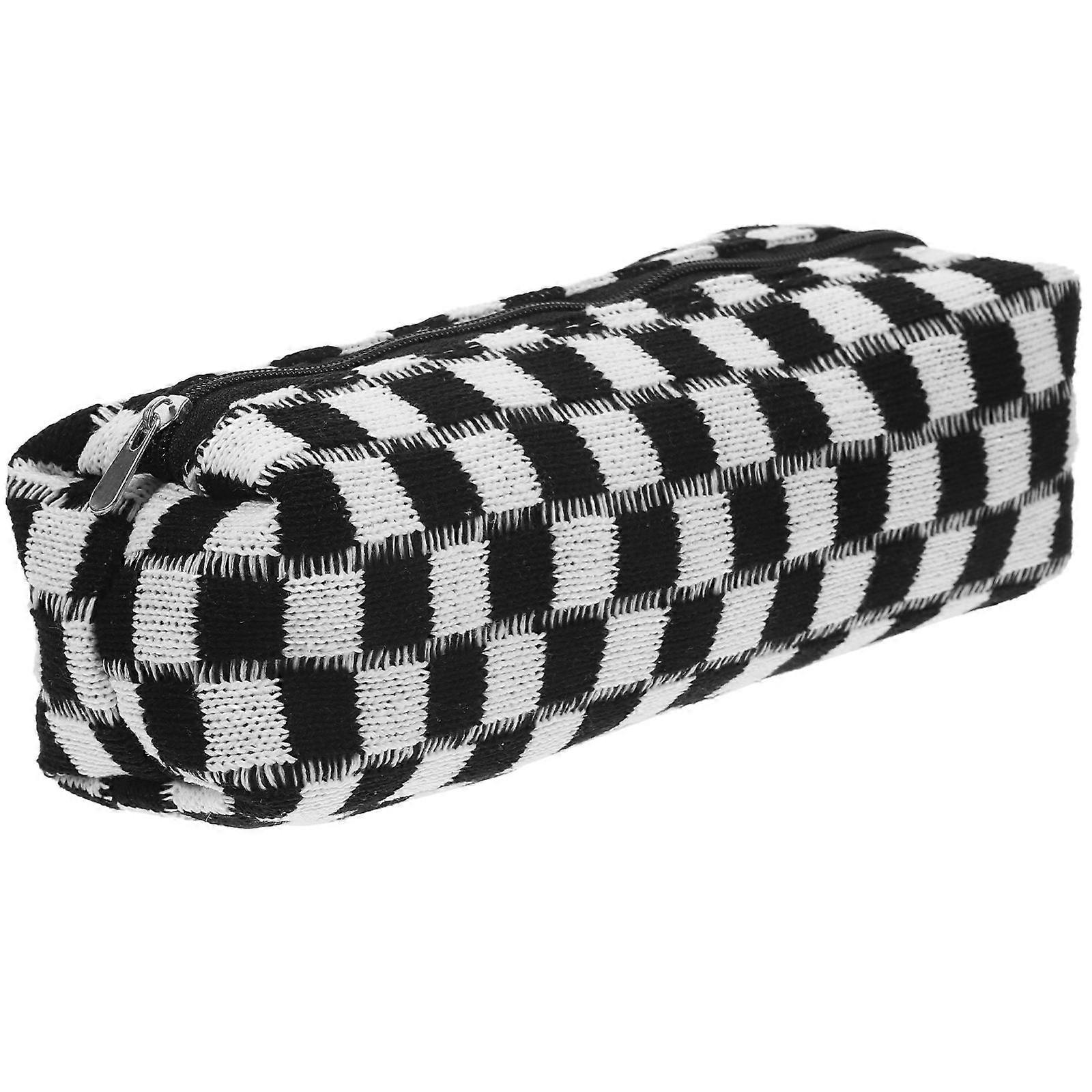 Pencil Case Handheld Storage Bag Multi-Function for Storage Black