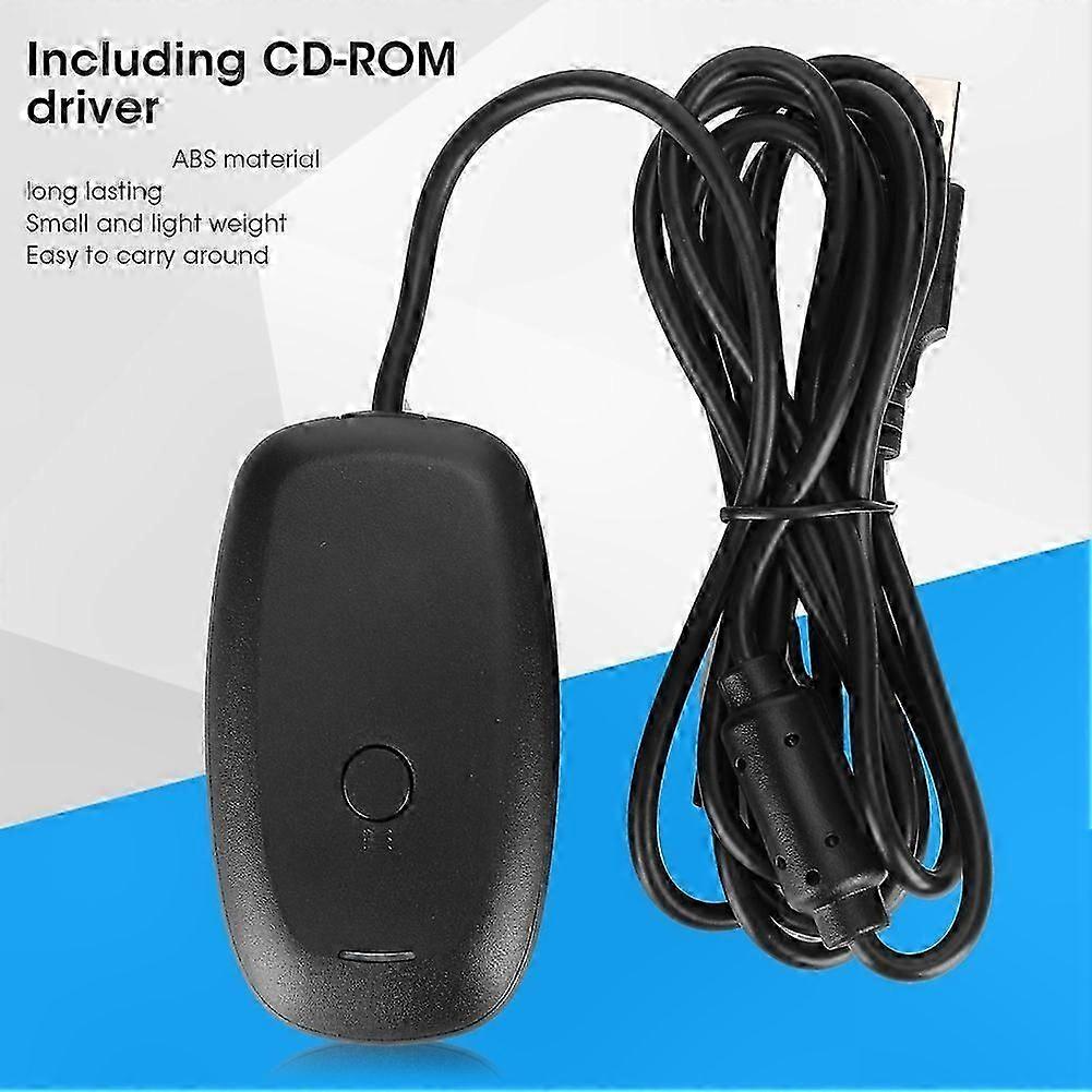 USB Wireless Gamepad Adapter for PC, Compatible with Windows 7/8/10, Supports 360 Controller Connection for Gaming Console