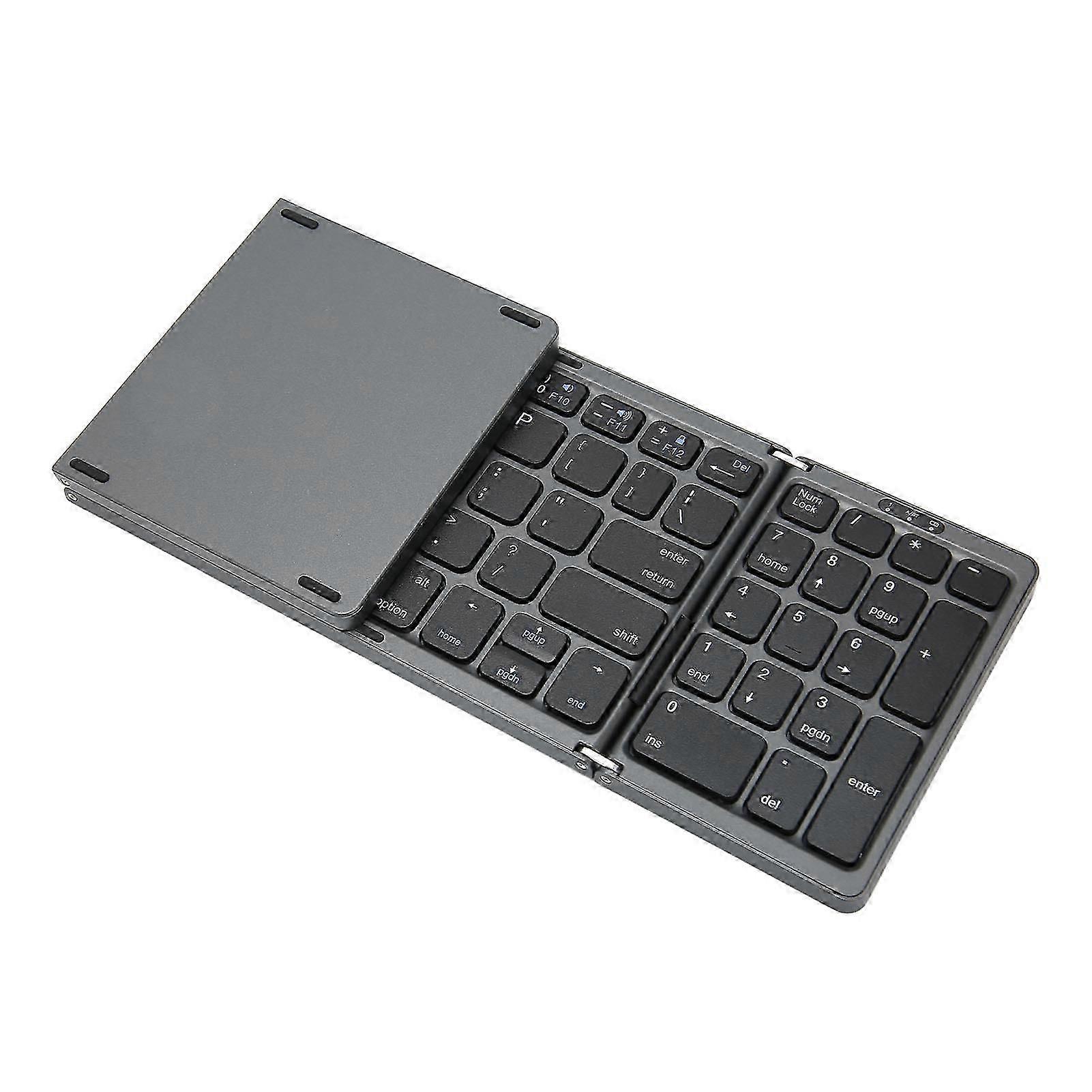 Foldable Bluetooth Keyboard with Numeric Key 81 Keys Battery Powered Type C Interface Pocket Size Bluetooth Keyboard for PC