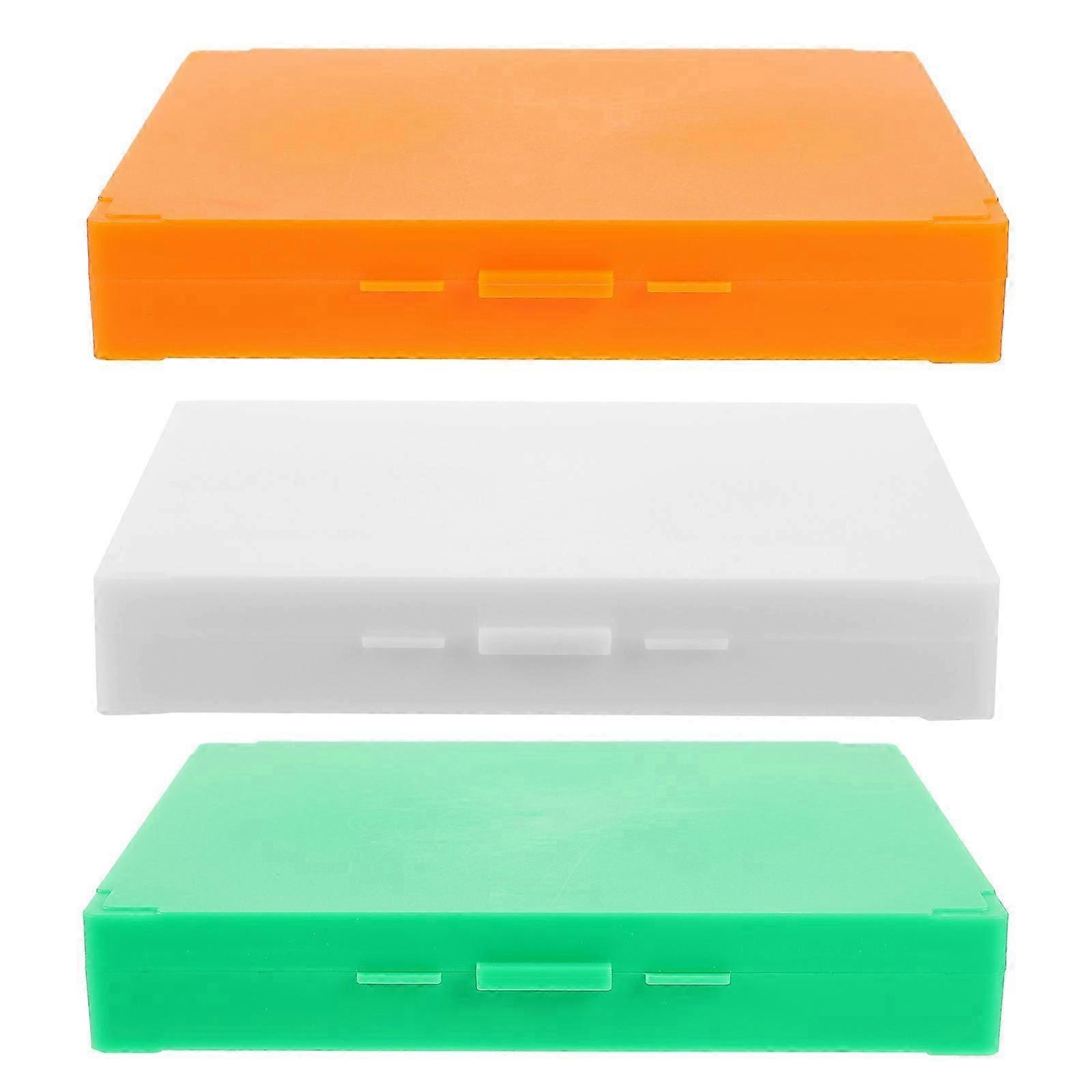 3pcs Microscope Slide Boxes Reusable Specimen Storage Box for Science Laboratory Supply