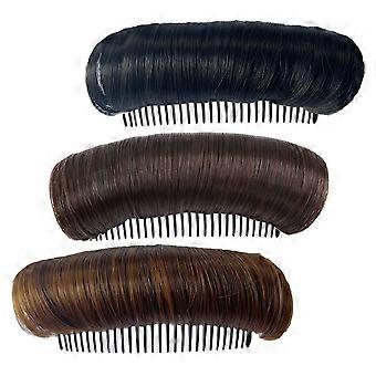 Conjunto de 3 Presilhas de Cabelo Invisíveis para Mulheres, Acessório para Pentear Cabelos com Volume e Textura Aleatória, Criando Penteados Elegantes Sem Danificar os Fios