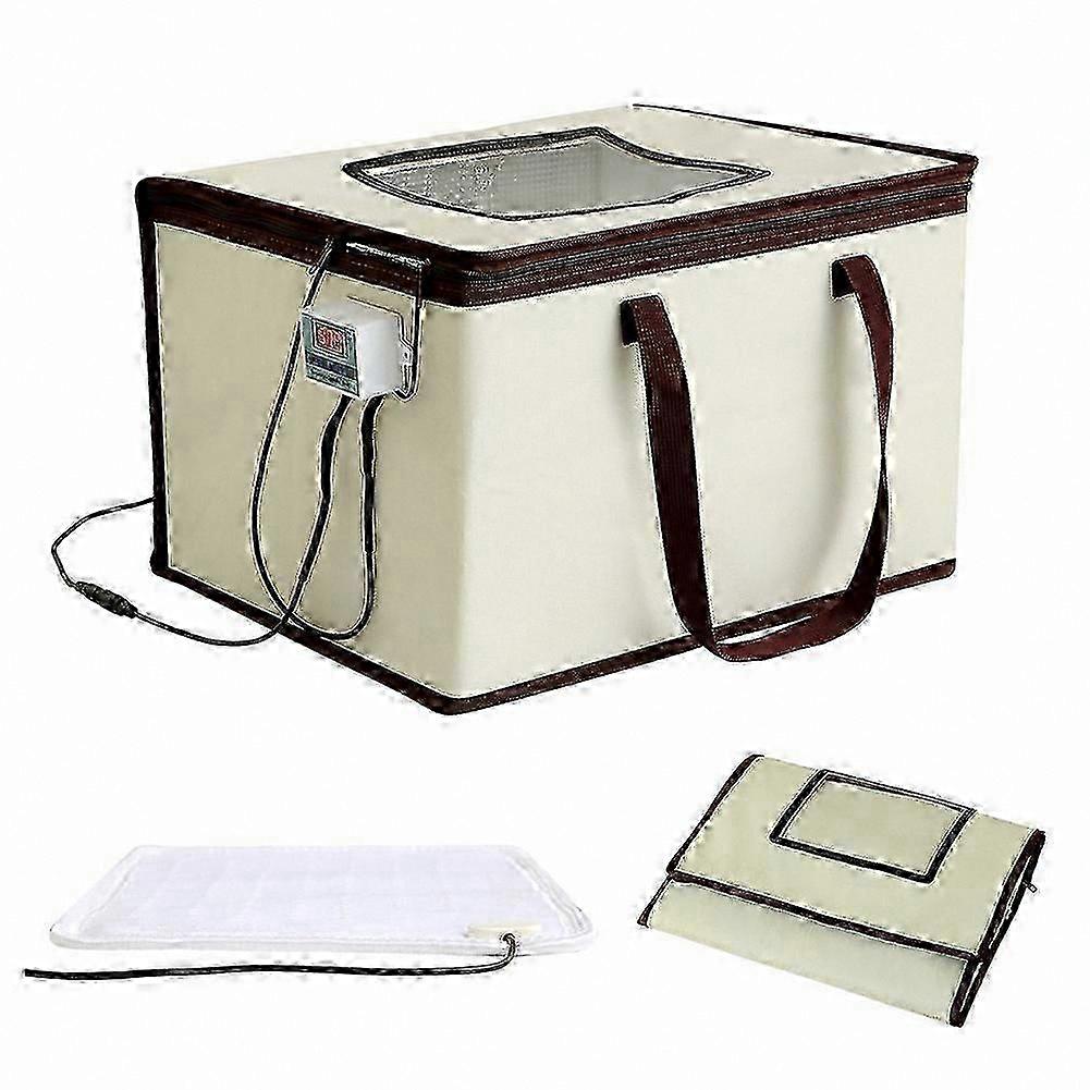 Bread Dough Proofing Box, Temperature Control Bread Proofer Foldable Visible Dough Proofer Sourdough Warmer EU Plug