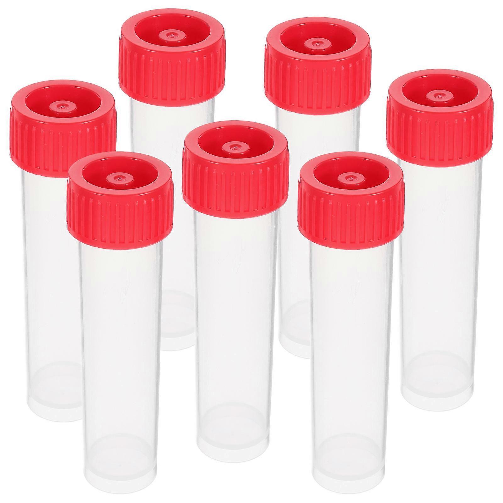 Sample Tubes Plastic Sample Vials with Screw Caps for Storage 30Pcs