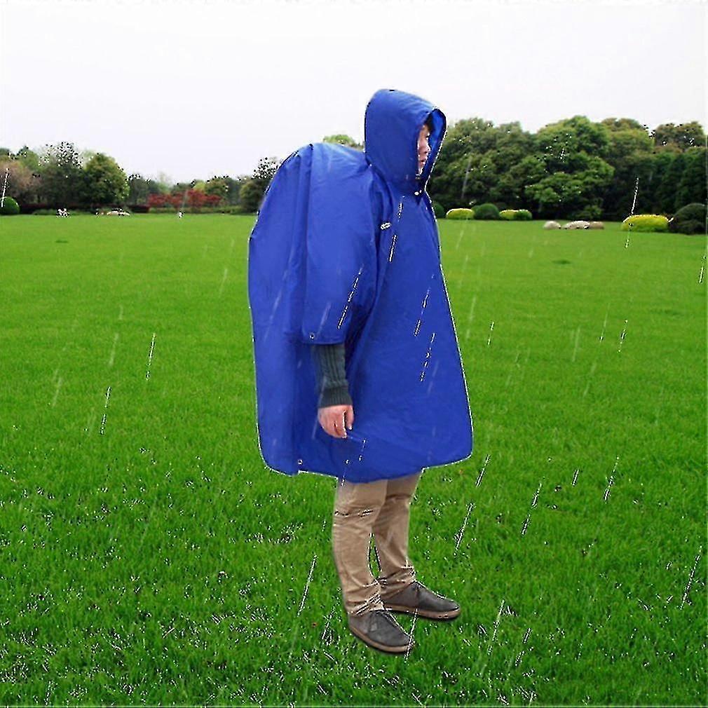 Multi-function Unisex Raincoat Backpack Raincover Poncho Picnic Ground Mat