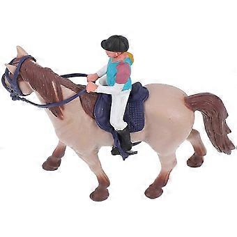 Scultura in plastica solida di un cavallo da cowboy