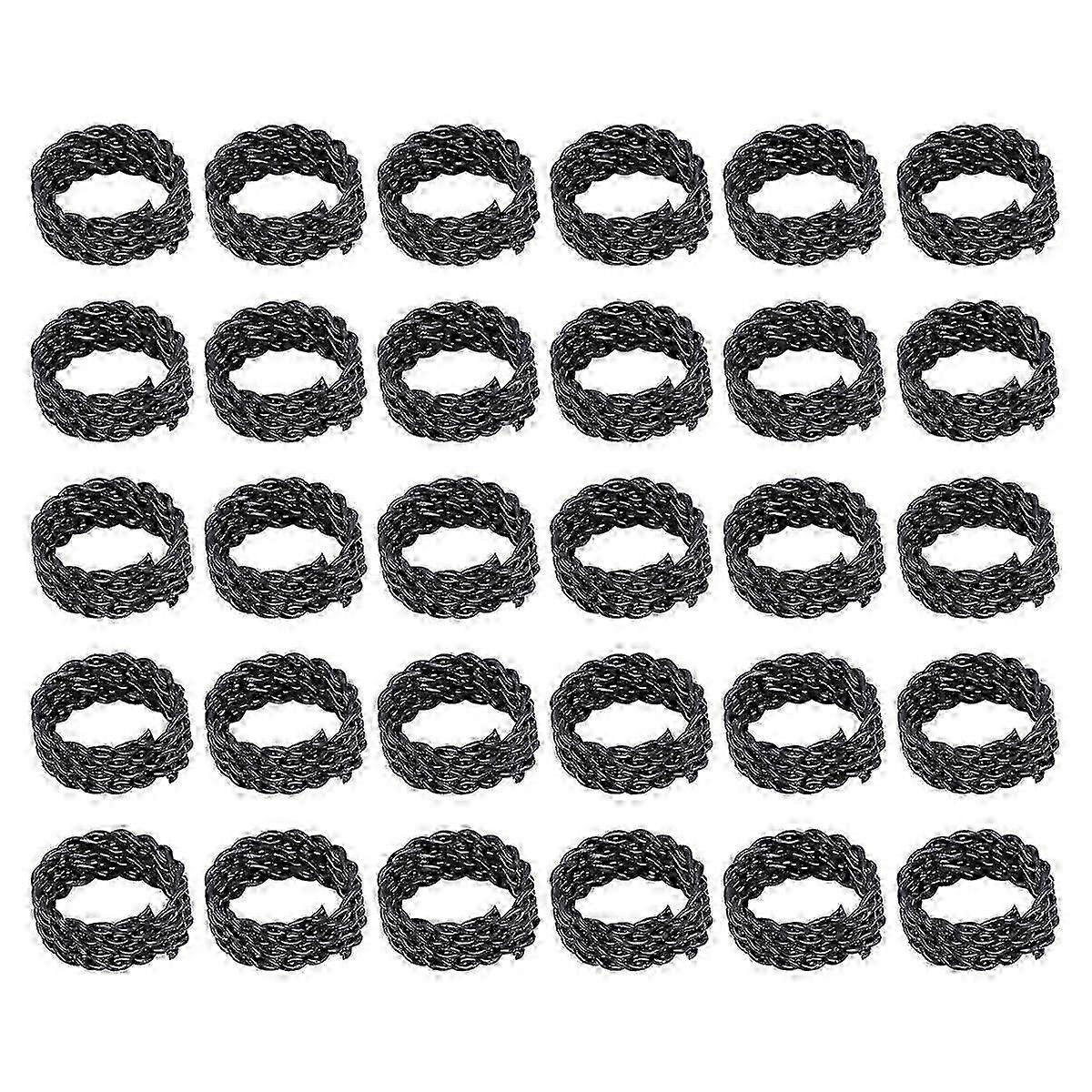 90Pcs Black Dreadlock Cuffs for Secure Hair Braid Extensions