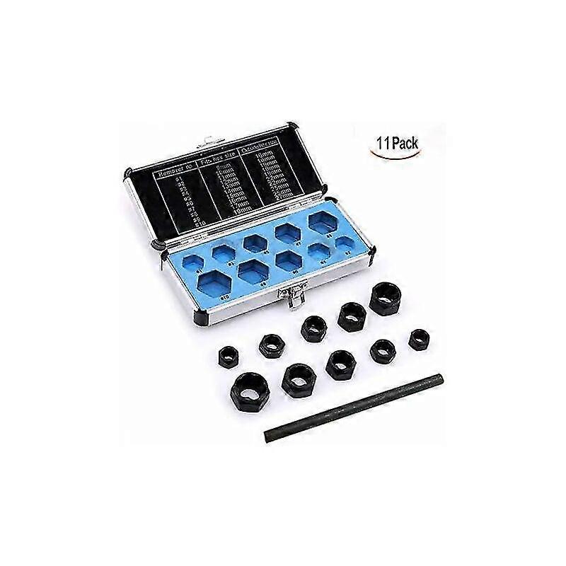 11 Pack 9-19mm Sockets, Damaged Bolt Nut Screw Remover Puller Removal Socket Set Tool
