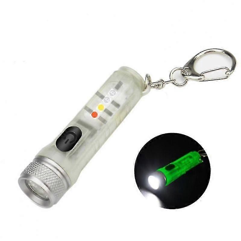 Flashlight Usb Charging Key Chain Flashlight Mini Small Portable Flashlight 10 Light