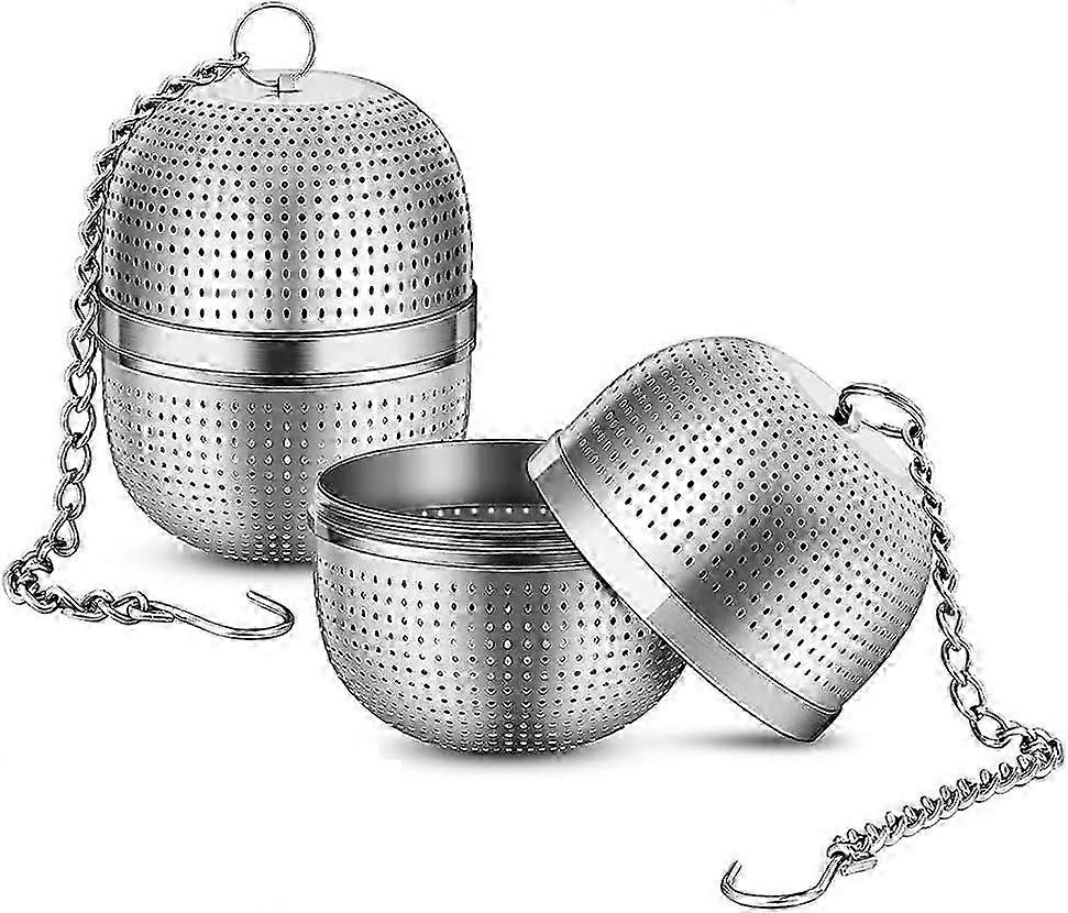 2 Pack 304 Stainless Steel Tea Strainer Infuser, Reusable Loose Leaf Tea Filter Interval Diffuser