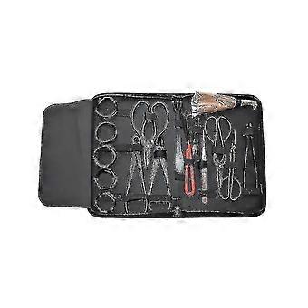 16pcs Garden Bonsai Tool Set Carbon Steel Kit Cutter Scissors With Nylon Case