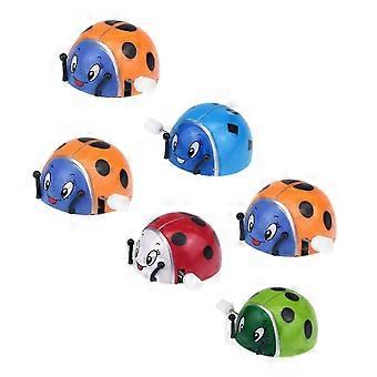 Wind Up Ladybug Toys Set of 6 with Battery Walking Motion, Assorted Colors Party Favors