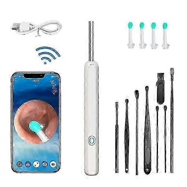 Wireless Visual Ear Digging Spoon NE3 Black+8-piece Set