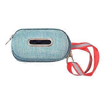 Dog Poop Bag Holder Portable Dog Waste Dispenser with Built-in Rope Cutter Hanging Buckle Waterproof