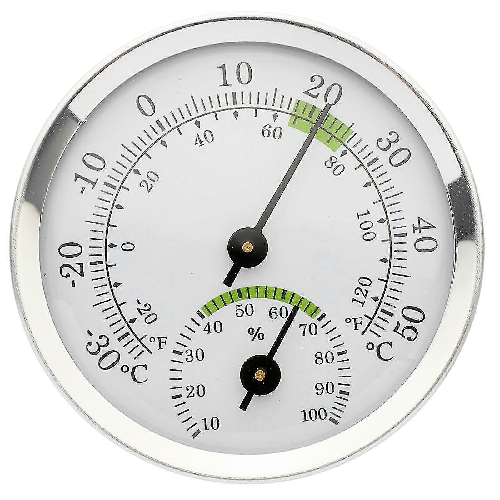 Micro Pointer Thermohygrometer Temperature Gauge Household Indoor Hygrometer Silver