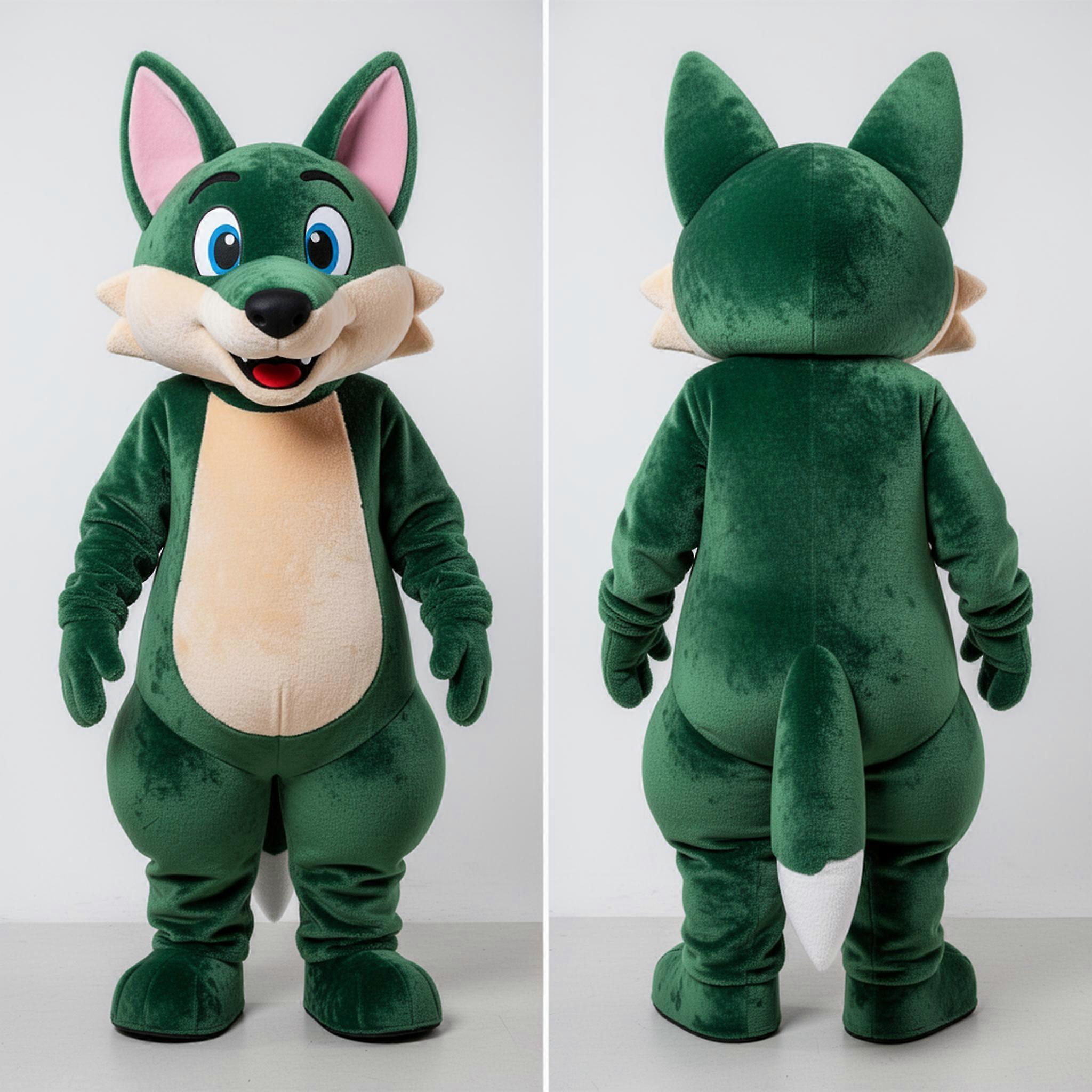 MASTICOT Forest Green Cuddly Dingo Mascot