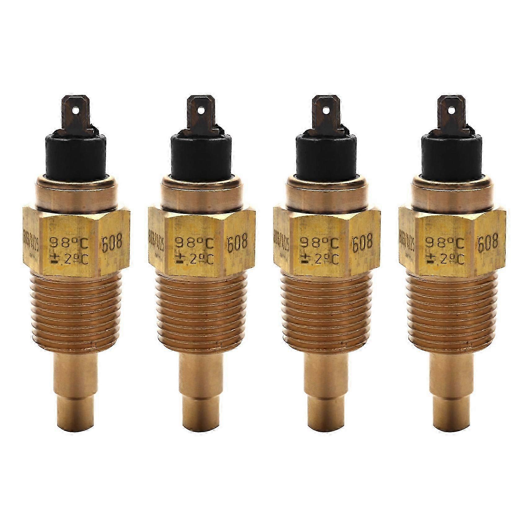 4X Vdo 1/2 Npt 21mm Thread Engine Oil Temperature Sensor Water Temperature Sensor for Generator Set