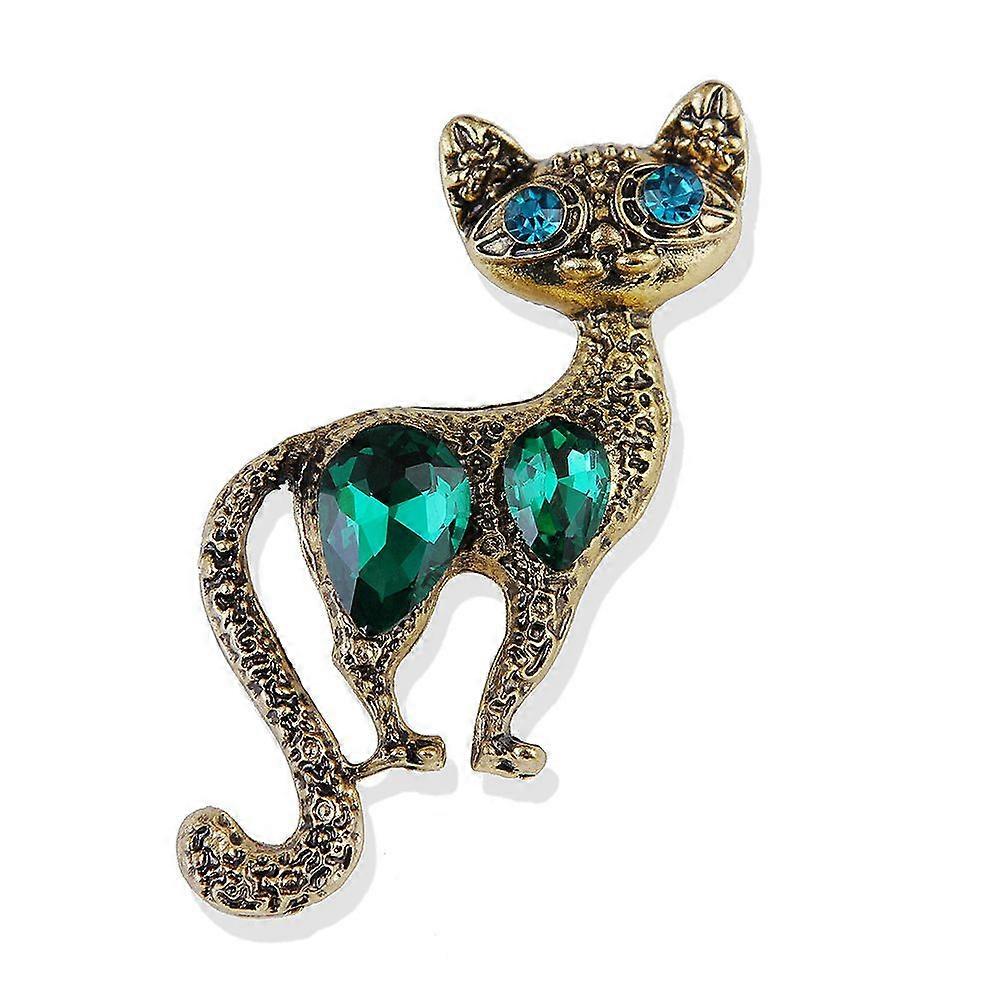 Retro simple kitten brooch