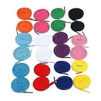 Sports Shoelaces Flat Shoelace Colored for Decoration 12Pairs