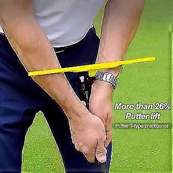 T-förmige Golf-Putting-Trainingshilfe Hohe Haltbarkeit Wiederverwendbare kompakte Größe Leichtes linkshändiges rechtshändiges Golf-Putting-Werkzeug