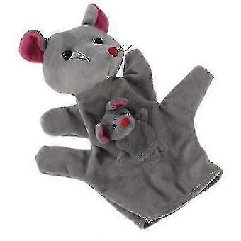 Cute Grey Mouse Finger Puppets 4 Pack Small Hand Puppets for Toddlers Early Learning Pretend Play Theater and Nursery Rhymes