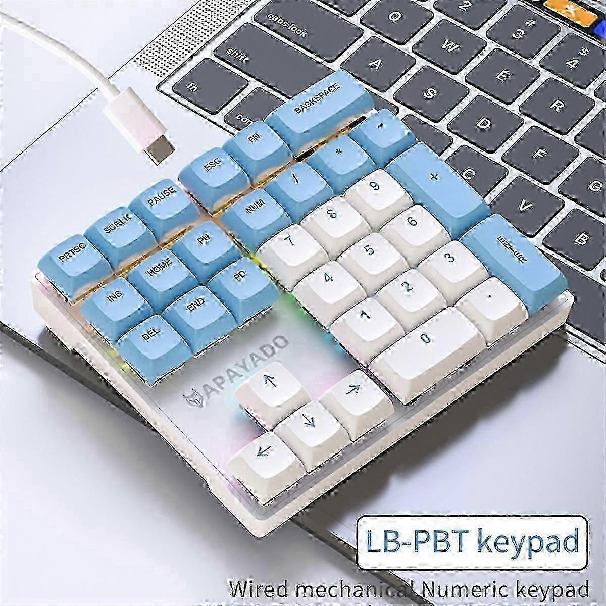 33 Key Wired Mechanical Numeric Keypad with Multi-Color Lights Suitable Laptop Numeric Keyboard, , Red Switch