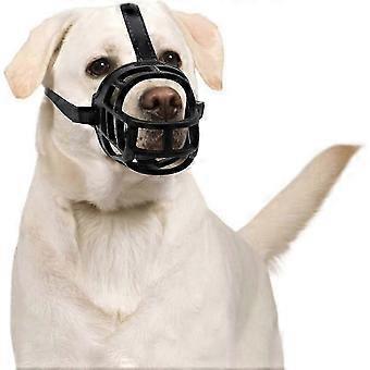 Dog Muzzle, Soft Silicone Breathable Basket, Adjustable Nylon Buckle, Training Muzzle Prevents Barking Biting Chewing, Allows Panting Drinking Treats