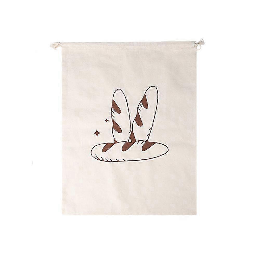 Reusable Linen Bread Bag Drawstring