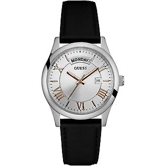 Guess- merger Japanese Quartz Analog Unisex Watch with Cowskin Bracelet W0924G1