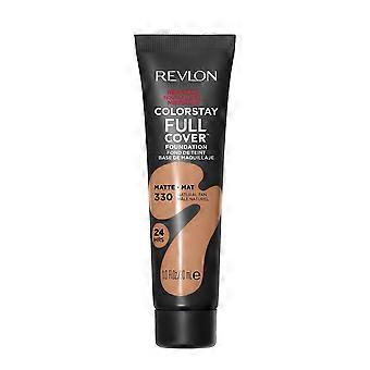 Revlon ColorStay Full Coverage Cream Foundation Makeup Matte Finish 330 Natural Tan 1 fl oz
