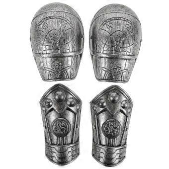 Realistic Silver Plastic Kids Armour Set